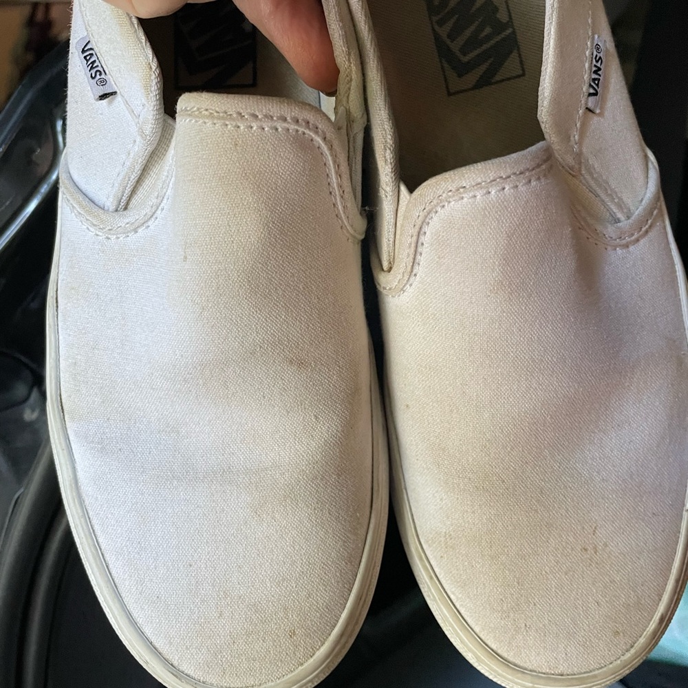Womens white Vans size 8